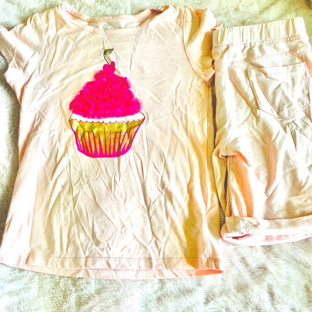 2 piece short set for girls